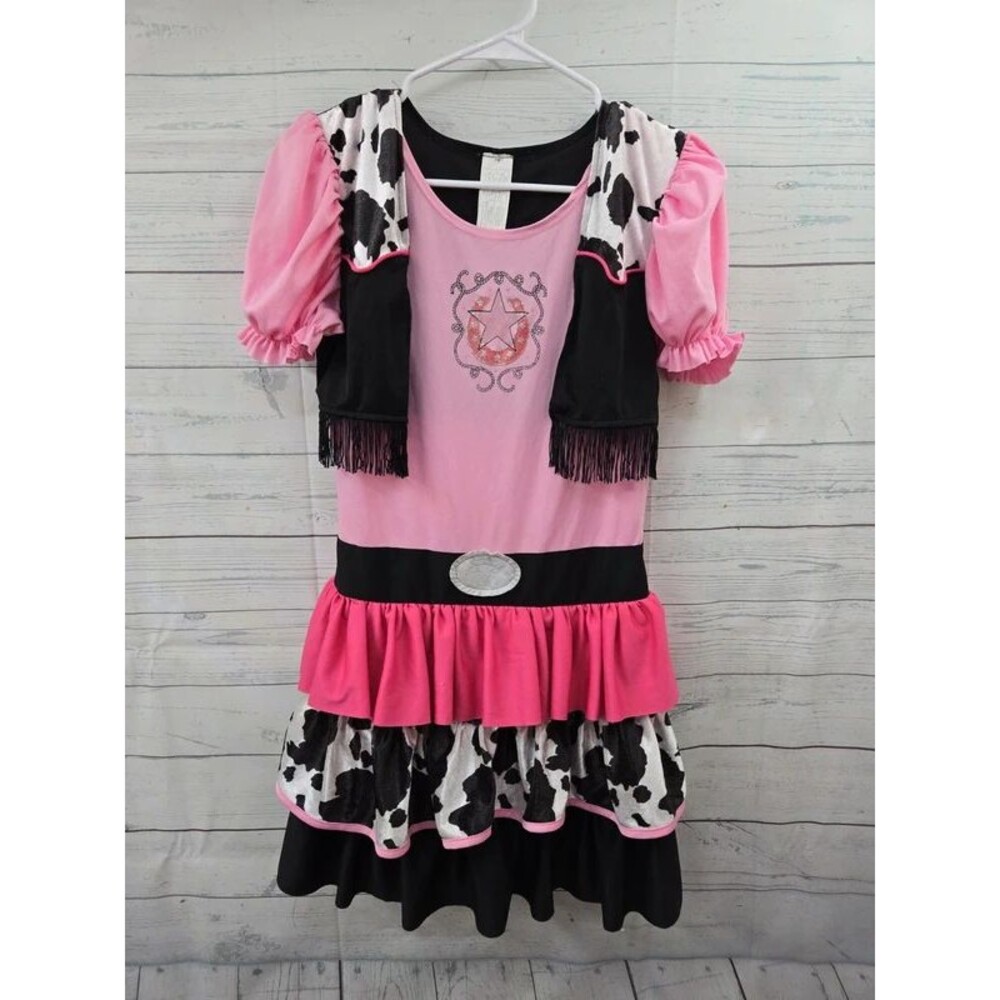 Giddy Up Girl Cowgirl Country Child’s Large 12-14 Halloween Costume Dress only